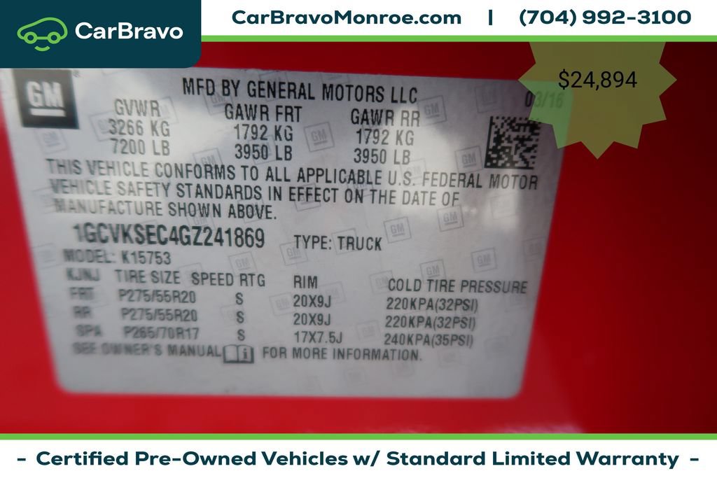 Certified 2016 Chevrolet Silverado 1500 LTZ w/ LTZ Plus Package AWD/4WD image 44