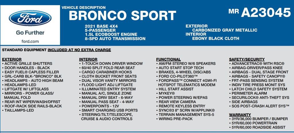 Used 2021 Ford Bronco Sport AWD/4WD image 17