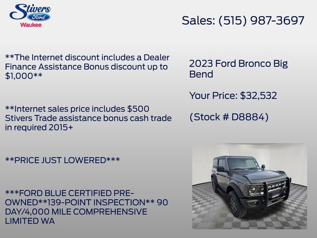 Certified 2023 Ford Bronco Big Bend AWD/4WD image 8