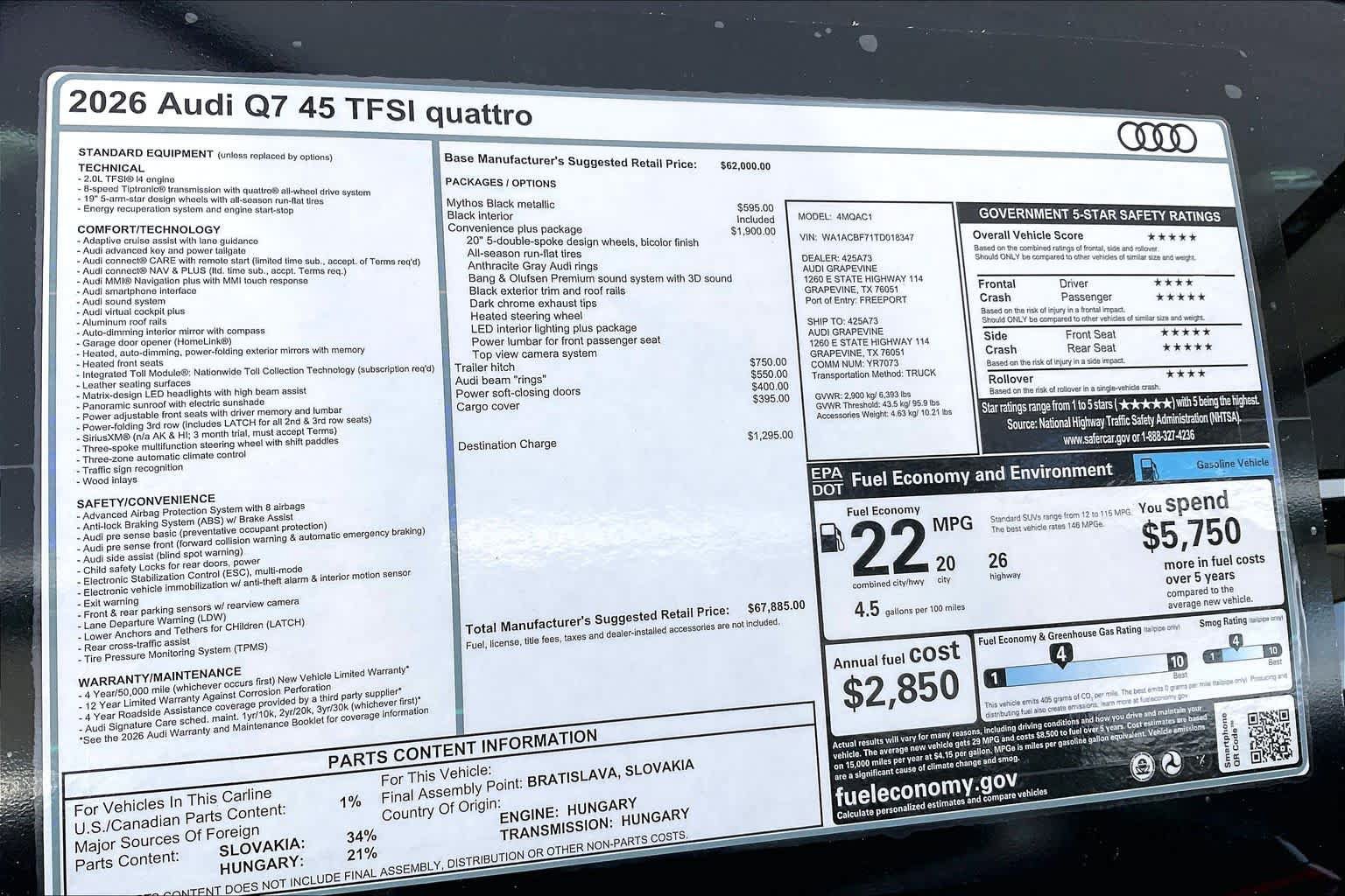 New 2026 Audi Q7 2.0T Premium AWD/4WD image 19