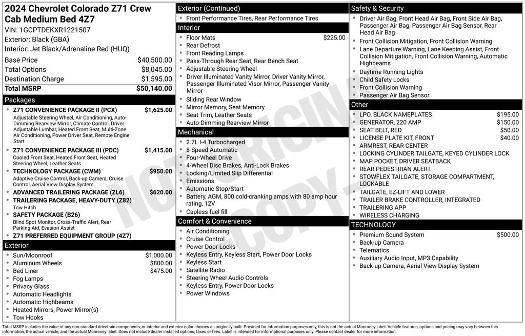 Used 2024 Chevrolet Colorado Z71 w/ Z71 Convenience Package 2 AWD/4WD image 3