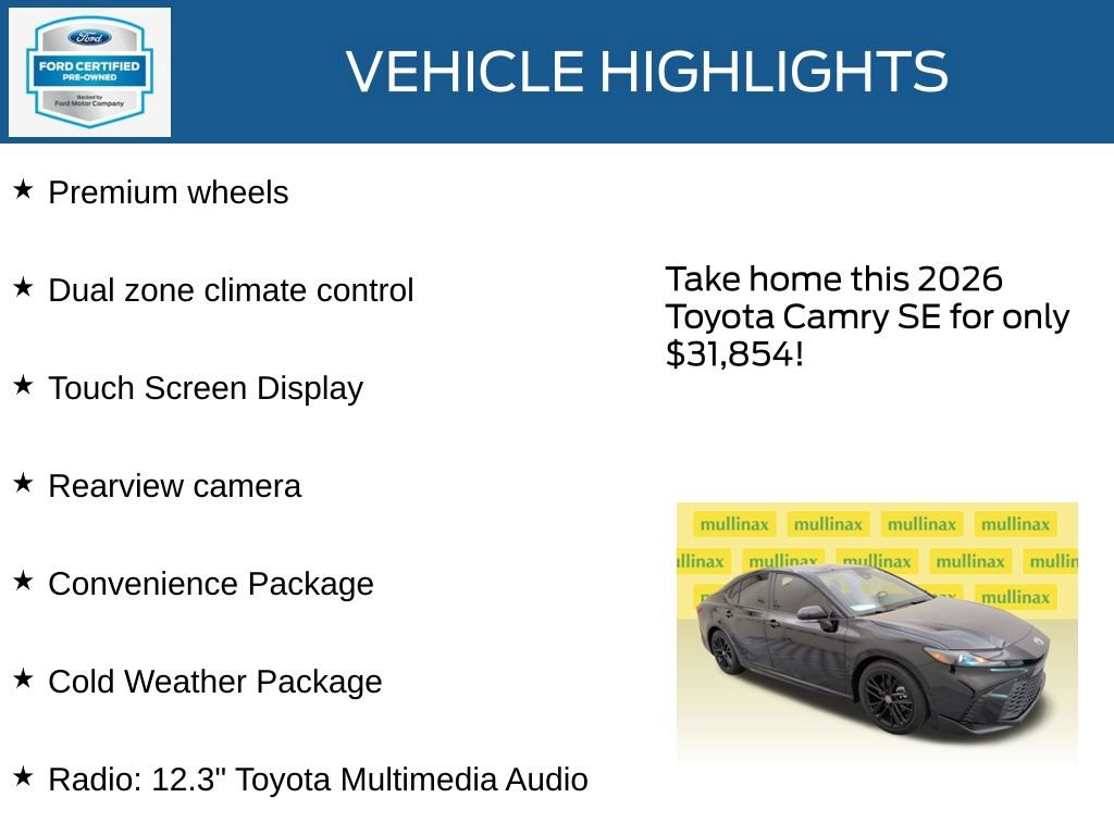 Used 2026 Toyota Camry SE w/ Convenience Package FWD image 23