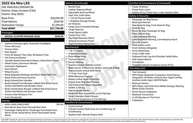 Certified 2022 Kia Niro LXS w/ Digital Cluster Package FWD image 25