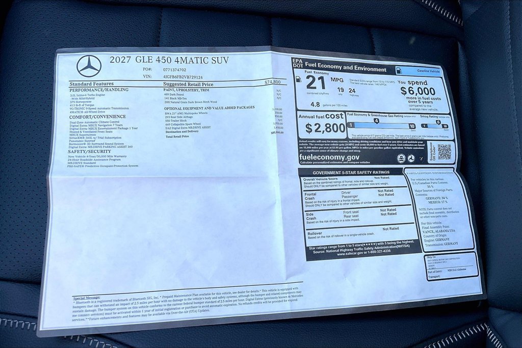 New 2027 Mercedes-Benz GLE 450 4MATIC image 13