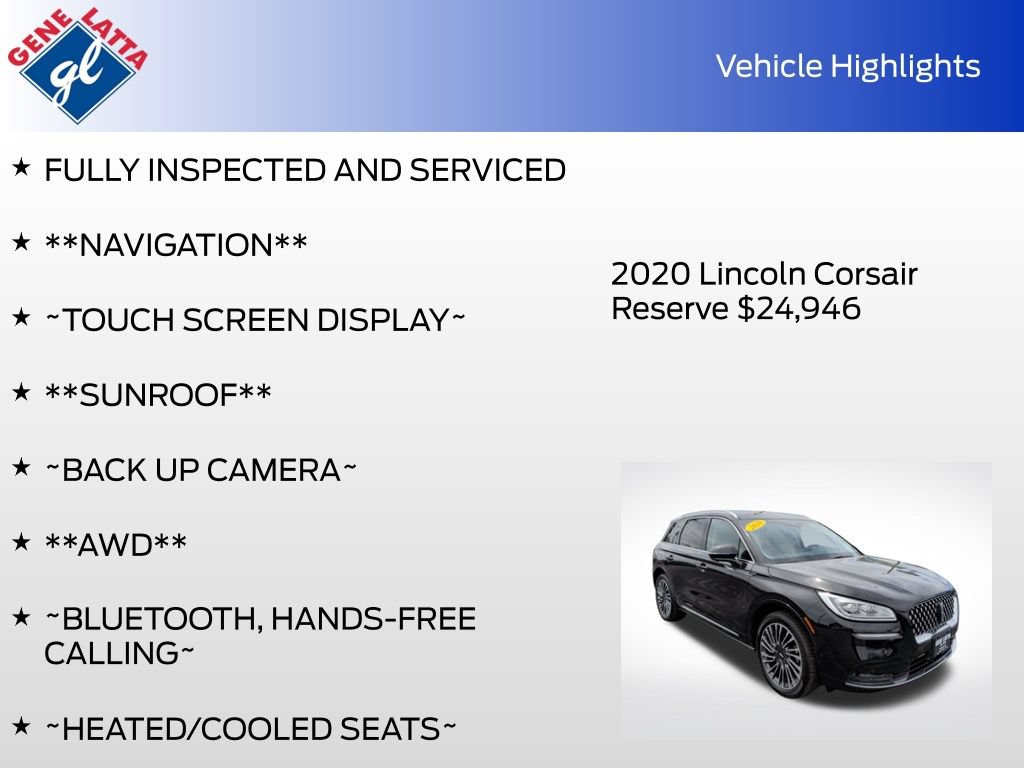 Used 2020 Lincoln Corsair Reserve w/ Equipment Group 201A AWD/4WD image 34