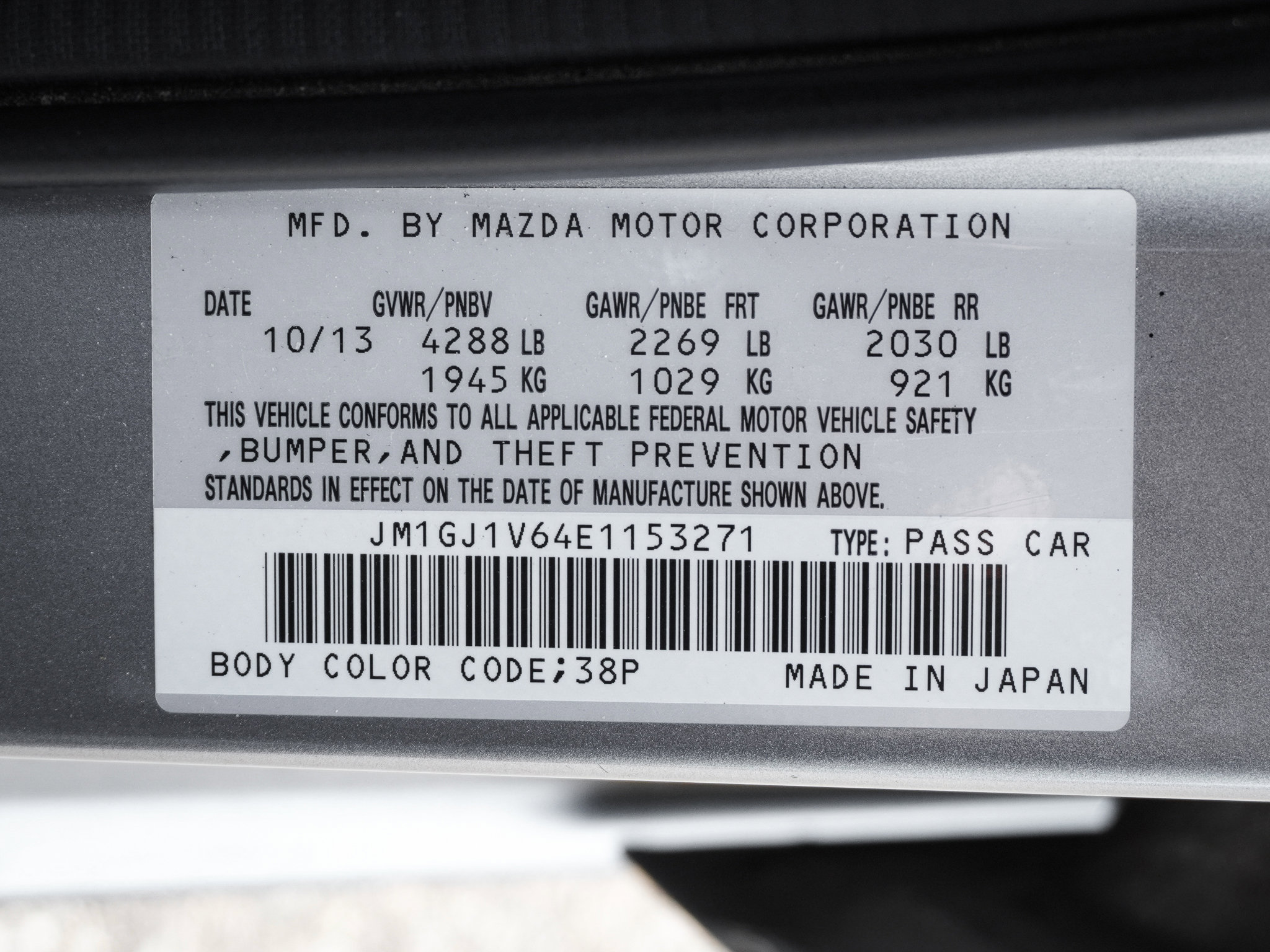 Used 2014 MAZDA MAZDA6 Touring FWD image 35