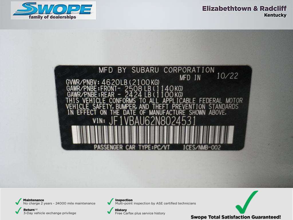 Used 2022 Subaru WRX GT image 25