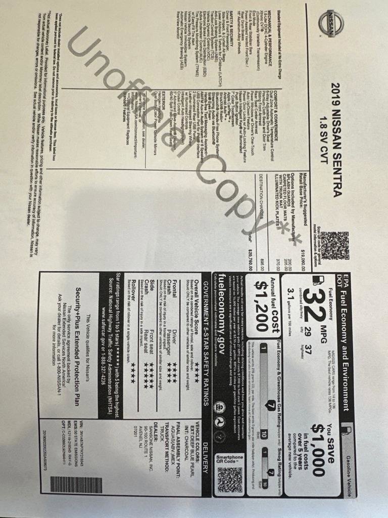 Used 2019 Nissan Sentra SV image 12