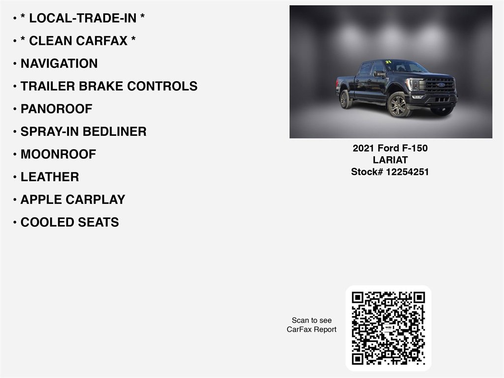 Used 2021 Ford F150 Lariat w/ Equipment Group 502A High image 7