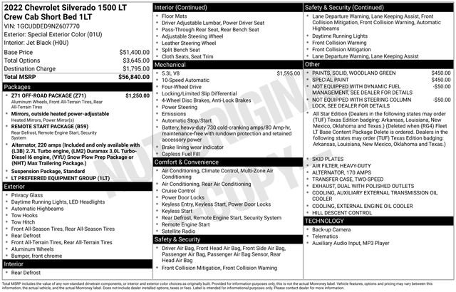 Certified 2022 Chevrolet Silverado 1500 LT w/ Z71 Off-Road Package AWD/4WD image 19