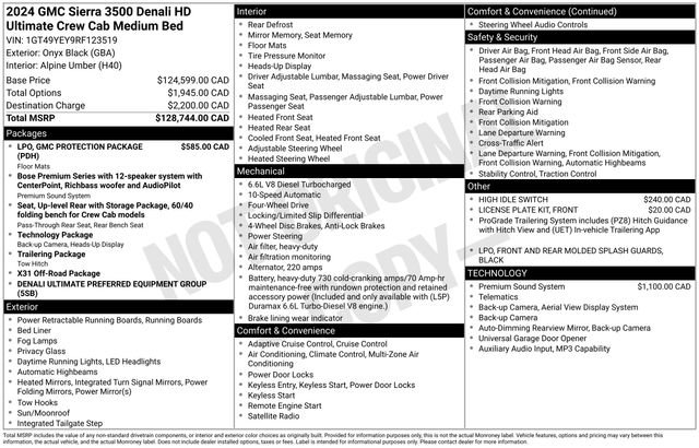 Used 2024 GMC Sierra 3500 Denali Ultimate w/ LPO, GMC Protection Package AWD/4WD image 4