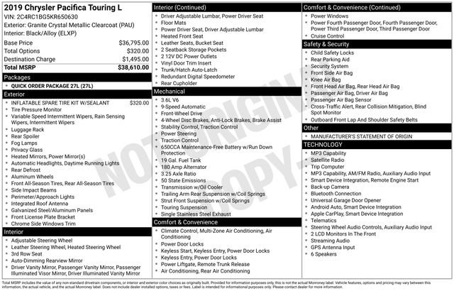 Used 2019 Chrysler Pacifica Touring-L FWD image 33