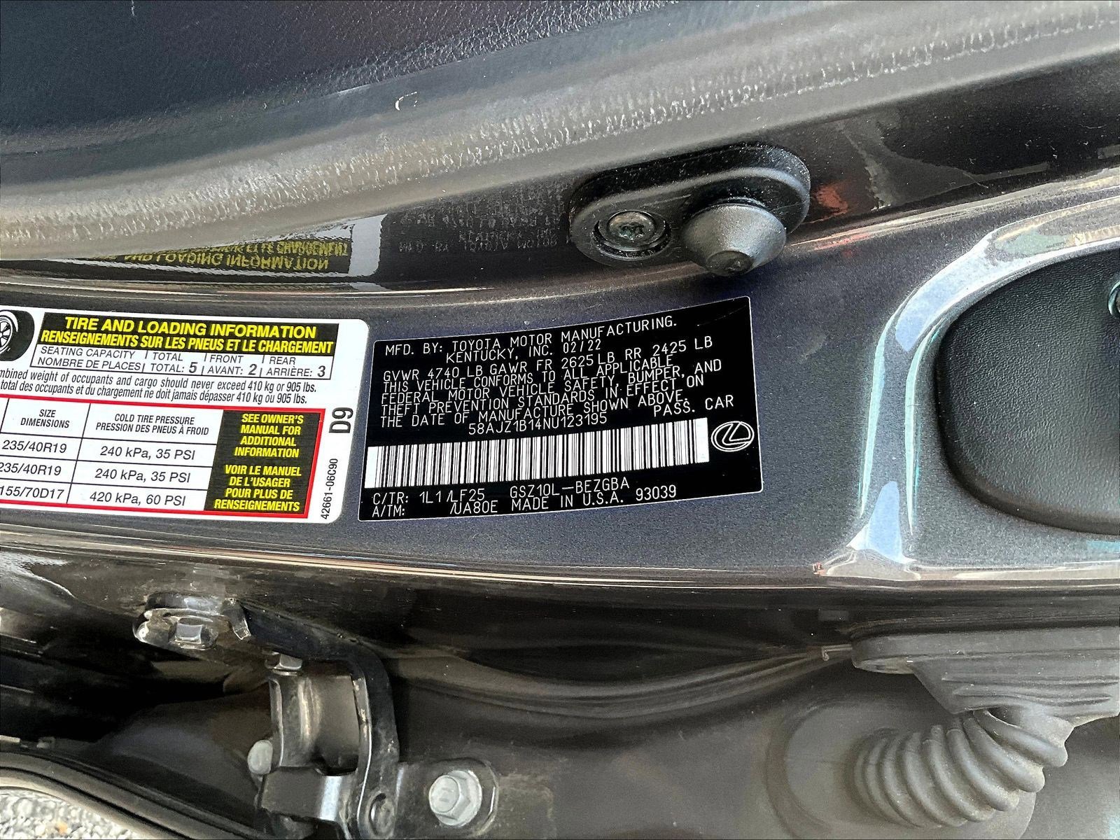 Used 2022 Lexus ES 350 F Sport FWD image 19