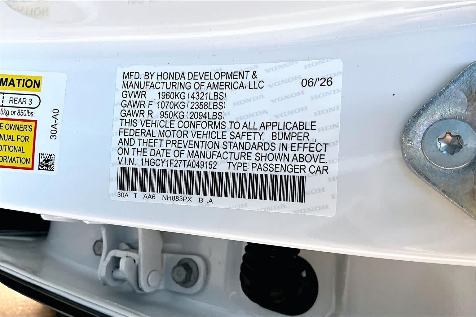 New 2026 Honda Accord LX image 19