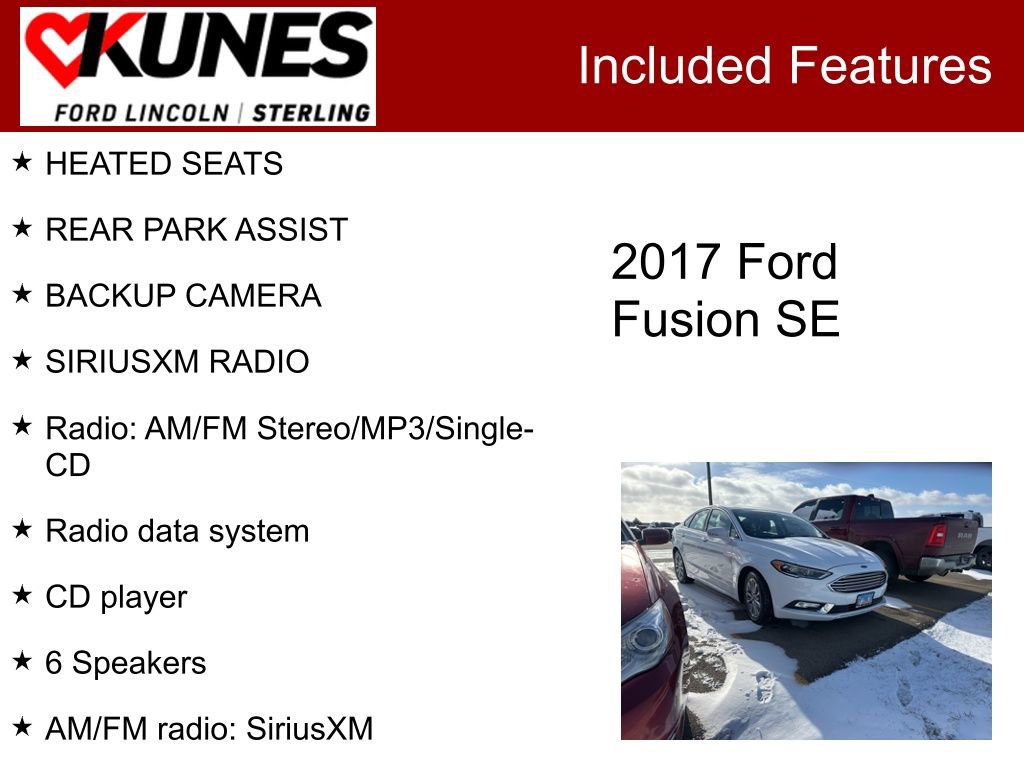 Used 2017 Ford Fusion SE w/ Fusion SE Technology Package image 2