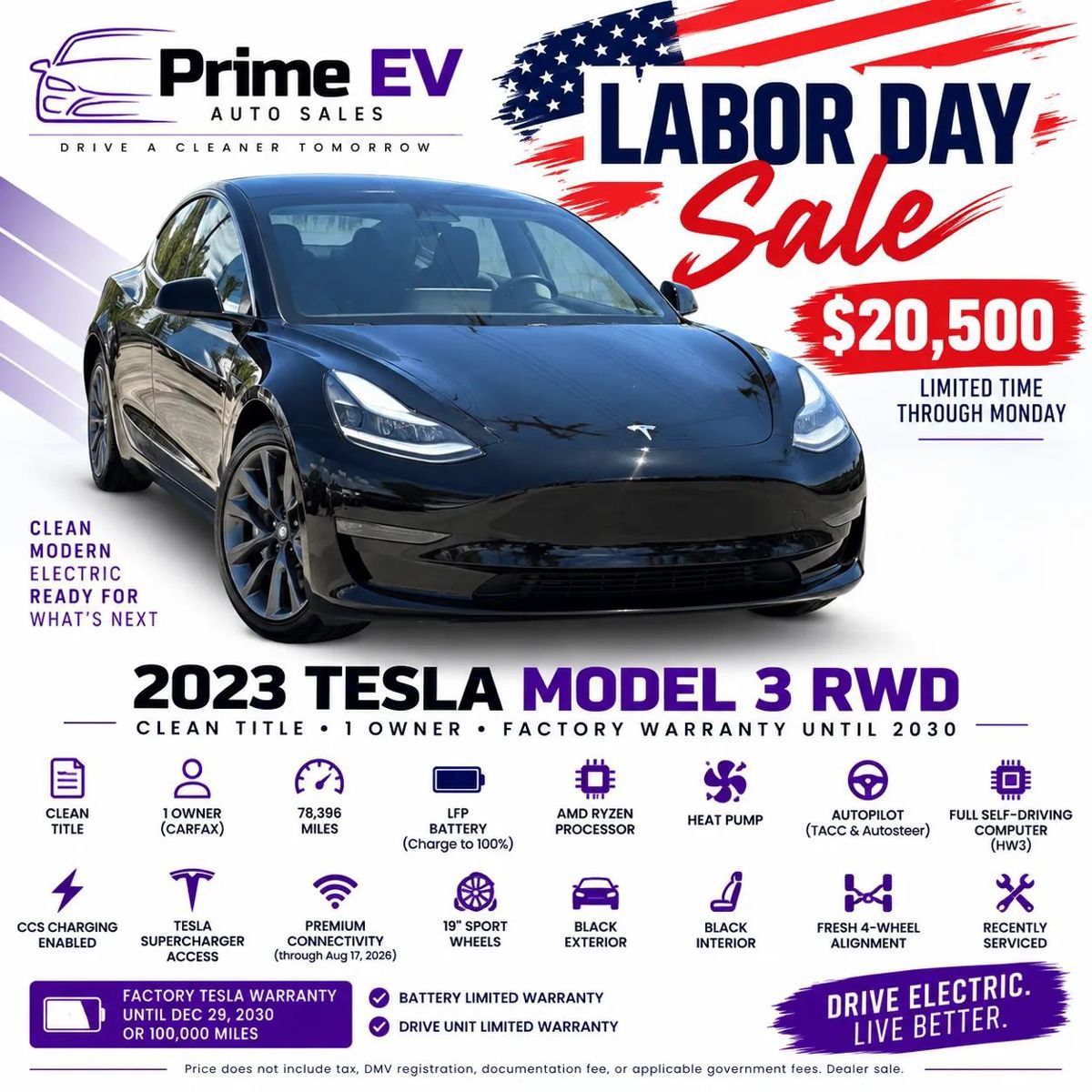 Used 2023 Tesla Model 3 Standard Range