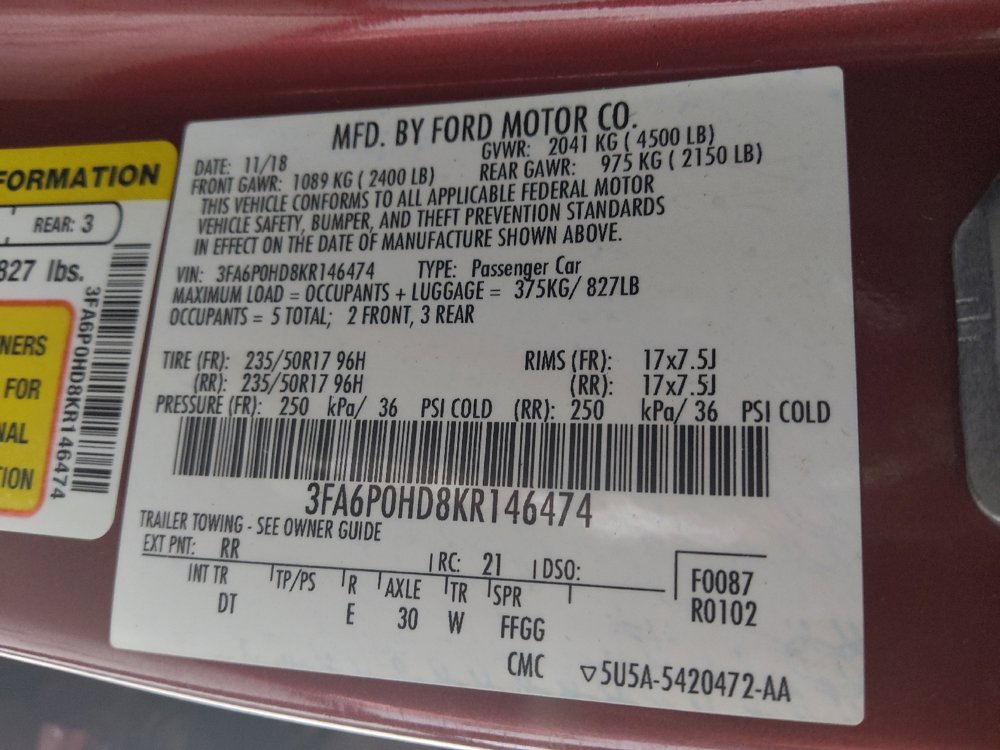 Used 2019 Ford Fusion SE FWD image 33