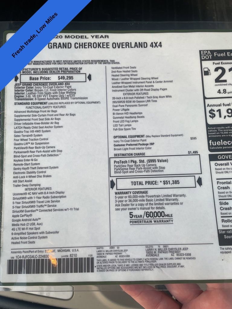 Used 2020 Jeep Grand Cherokee Overland image 16