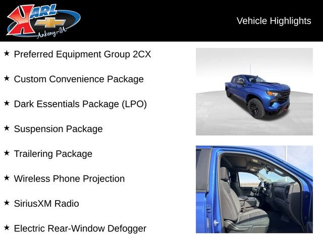 Certified 2023 Chevrolet Silverado 1500 Custom Trail Boss w/ LPO, Dark Essentials Package image 2