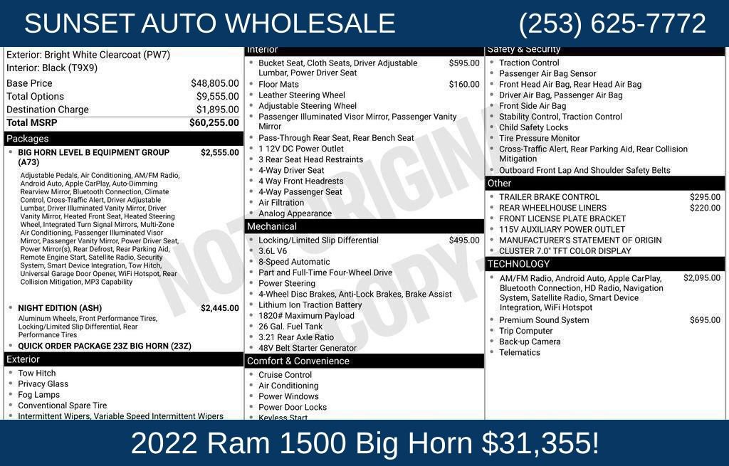 Used 2022 RAM 1500 Big Horn AWD/4WD image 32