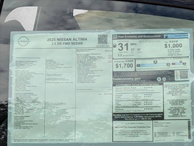 New 2025 Nissan Altima 2.5 SR w/ SR Premium Package FWD image 16