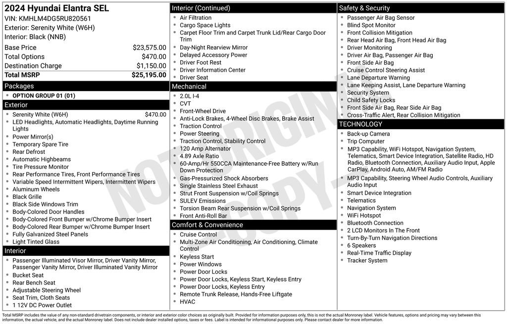 Used 2024 Hyundai Elantra SEL FWD image 36
