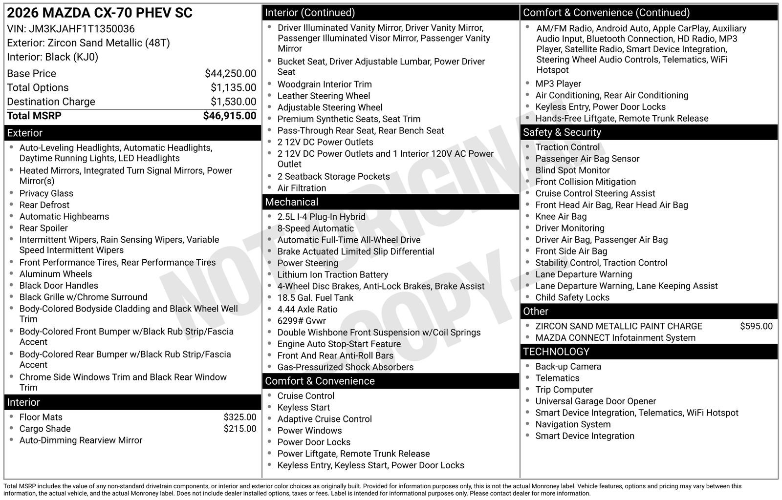 New 2026 MAZDA CX-70 SC AWD/4WD image 22