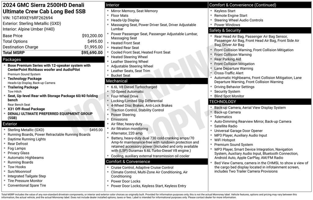 Used 2024 GMC Sierra 2500 Denali Ultimate AWD/4WD image 28