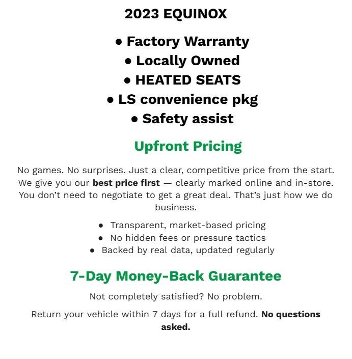 Certified 2023 Chevrolet Equinox LS w/ LS Convenience Package FWD image 2