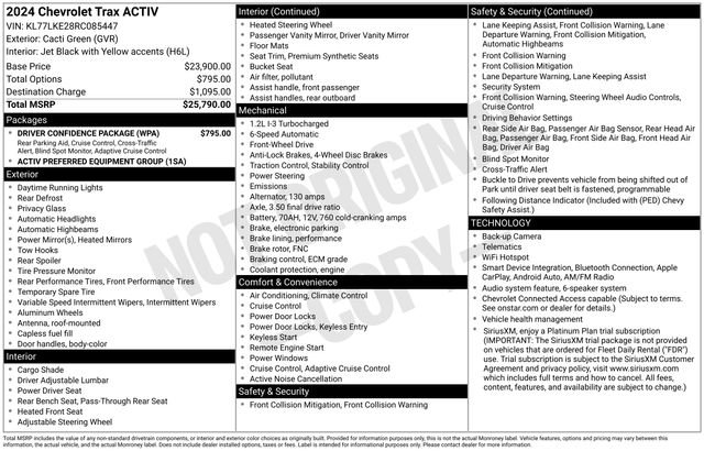 Used 2024 Chevrolet Trax ACTIV w/ Driver Confidence Package FWD image 26