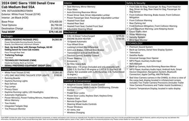 Used 2024 GMC Sierra 1500 Denali w/ Denali Reserve Package AWD/4WD image 45