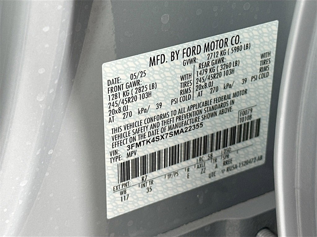 New 2025 Ford Mustang Mach-E GT w/ Interior Protection Package image 31