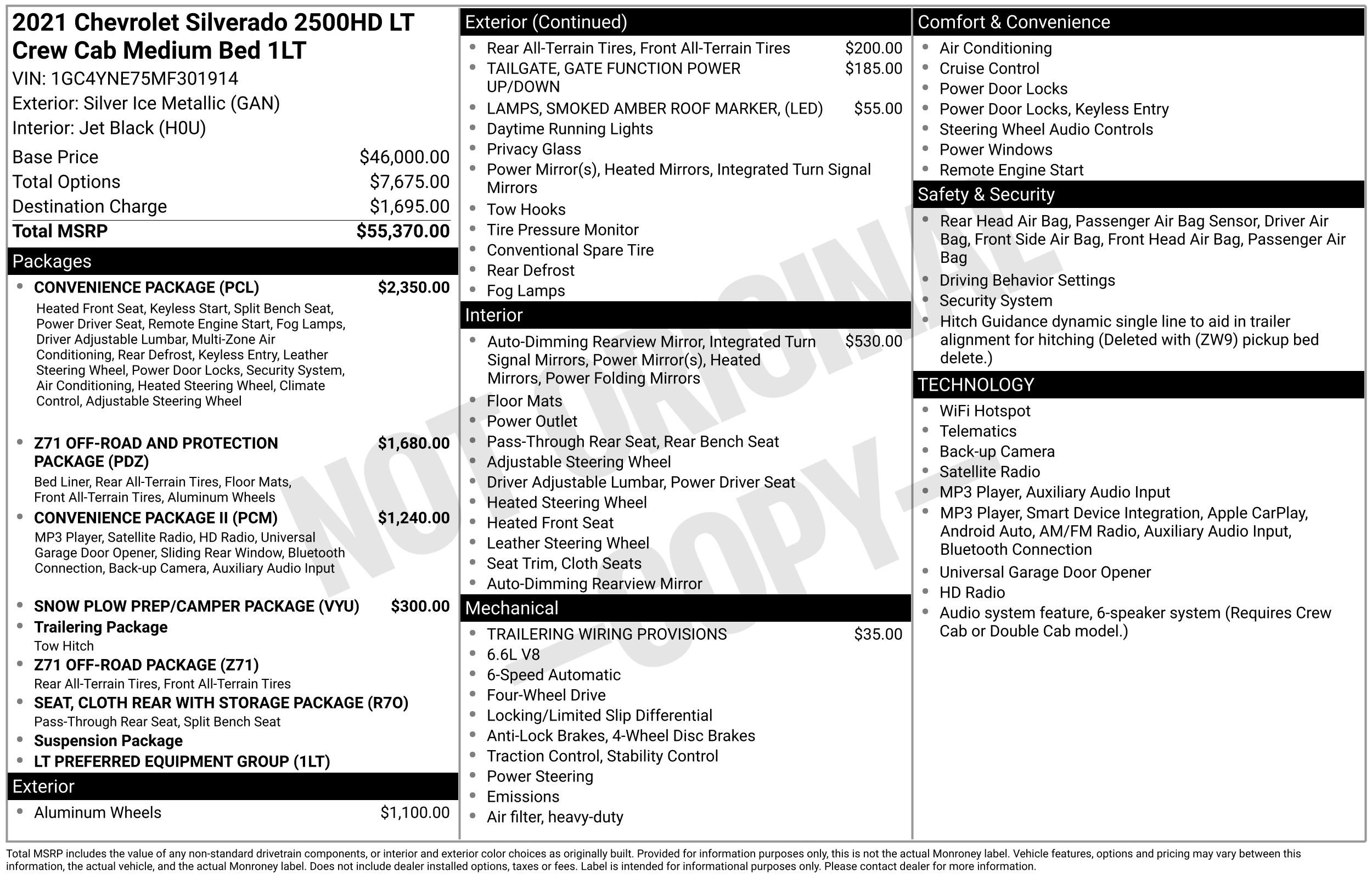 Used 2021 Chevrolet Silverado 2500 LT w/ Convenience Package AWD/4WD image 2
