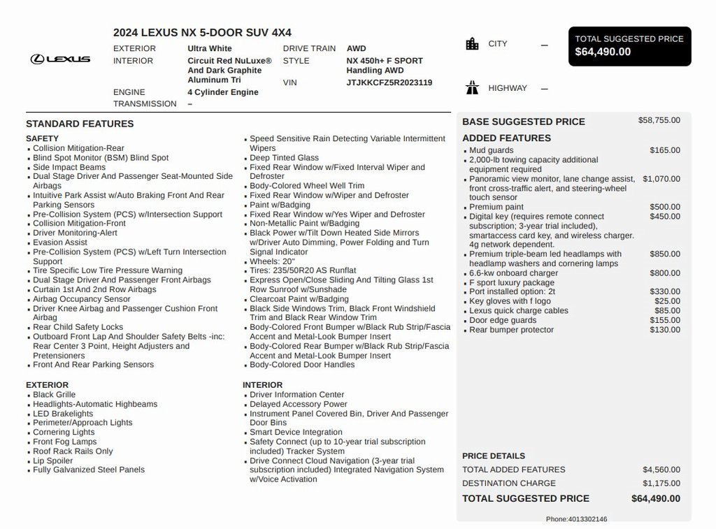 Used 2024 Lexus NX 450h+ F Sport image 8