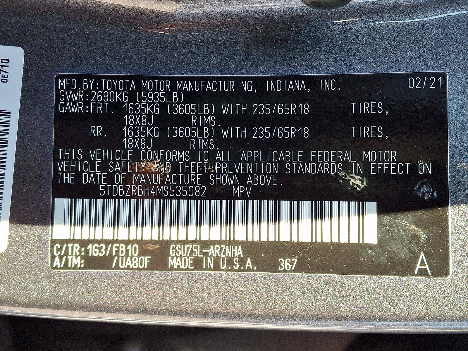 Used 2021 Toyota Highlander LE AWD/4WD image 30