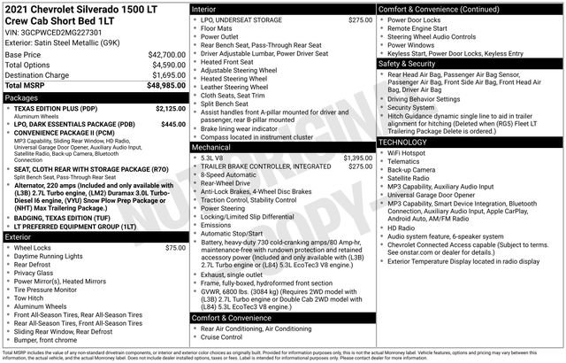 Used 2021 Chevrolet Silverado 1500 LT w/ Texas Edition Plus RWD image 4