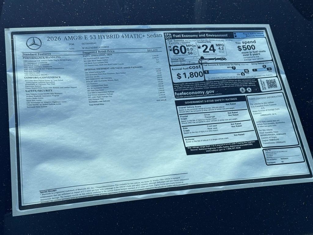New 2026 Mercedes-Benz E 53 AMG e 4MATIC Sedan image 7