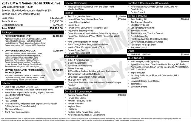 Used 2019 BMW 330i xDrive Sedan w/ Premium Package image 6