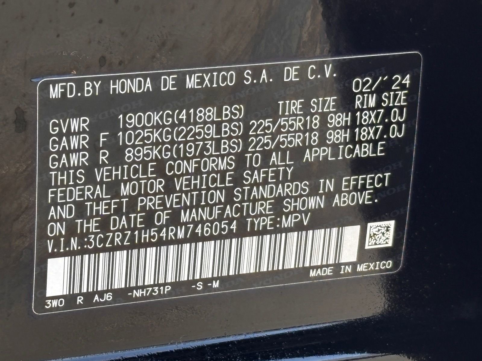 Certified 2024 Honda HR-V Sport image 32