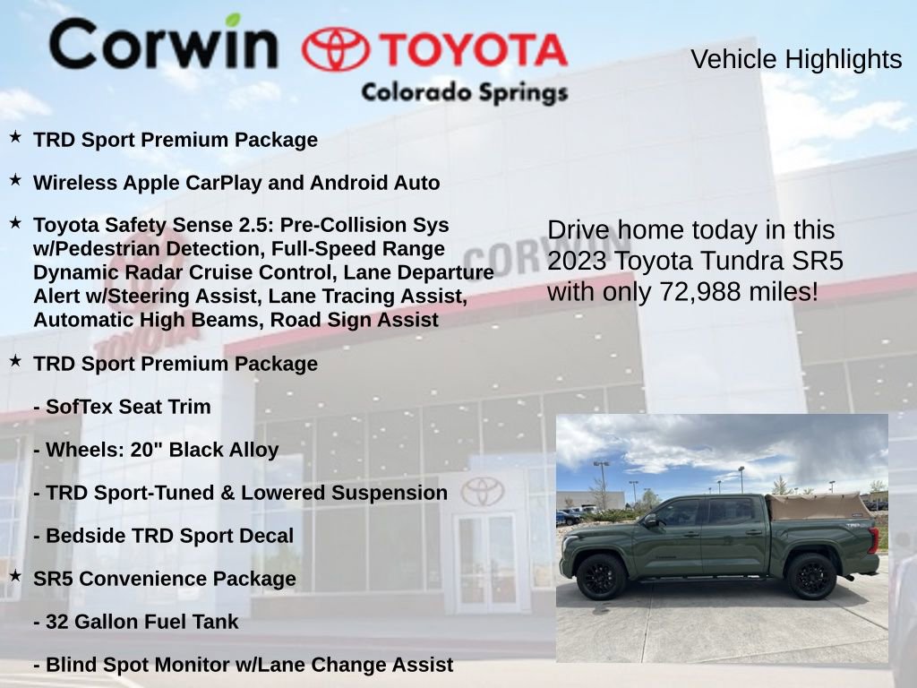 Used 2023 Toyota Tundra SR5 w/ TRD Sport Premium Package AWD/4WD image 6