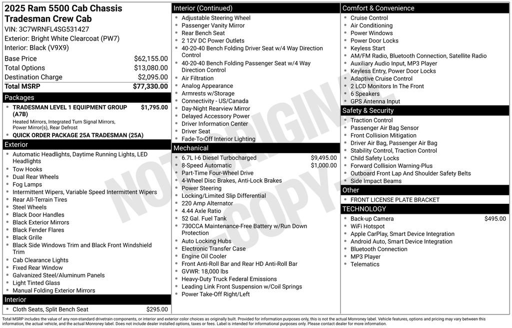 New 2025 RAM 5500 Tradesman AWD/4WD image 5