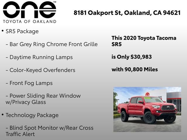 Certified 2020 Toyota Tacoma SR5 w/ Technology Package image 5