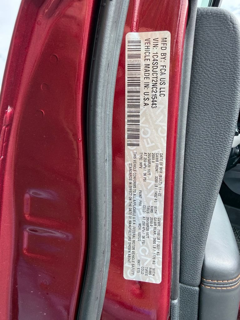 Used 2022 Dodge Durango R/T w/ Blacktop Package AWD/4WD image 53