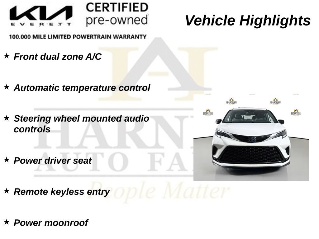 Used 2021 Toyota Sienna XSE w/ XSE Plus Package AWD/4WD image 19