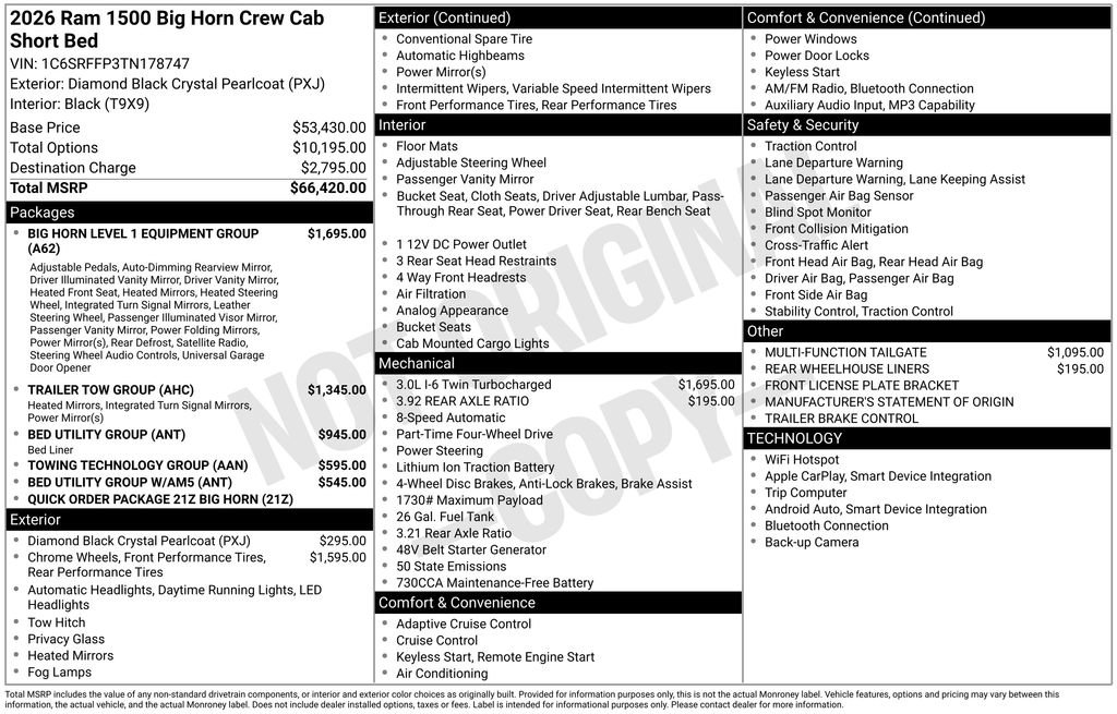 New 2026 RAM 1500 Big Horn AWD/4WD image 6