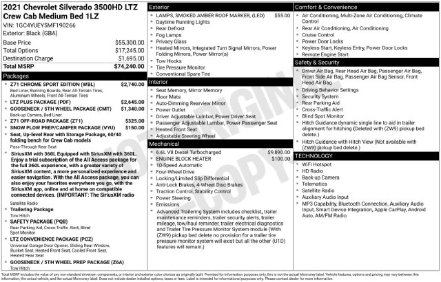 Used 2021 Chevrolet Silverado 3500 LTZ w/ Z71 Chrome Sport Edition AWD/4WD image 2