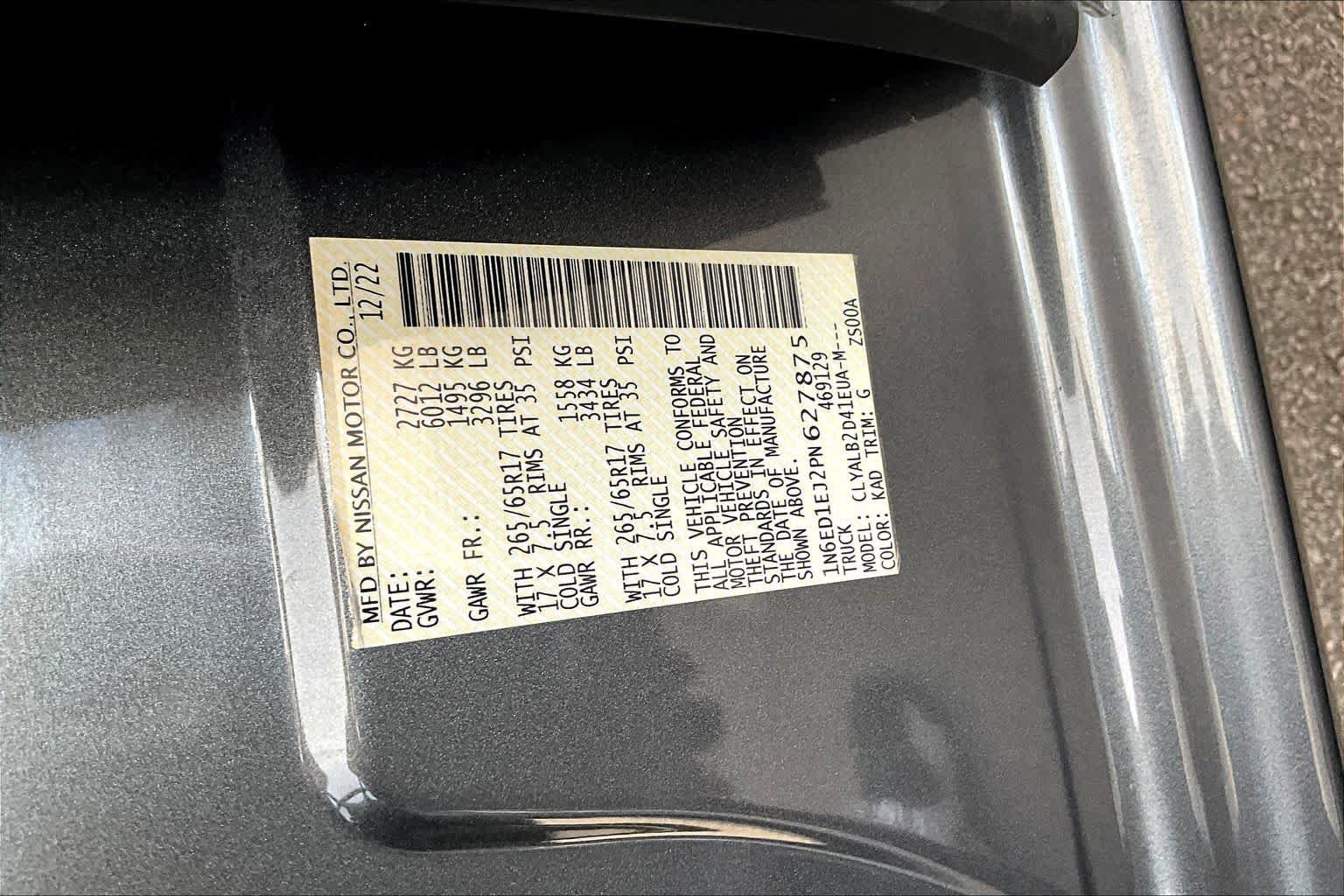 Certified 2023 Nissan Frontier SV w/ Midnight Edition Package RWD image 33