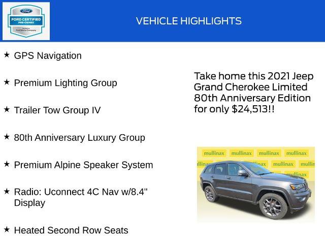 Used 2021 Jeep Grand Cherokee Limited w/ Quick Order Package 28K 80th AWD/4WD image 18