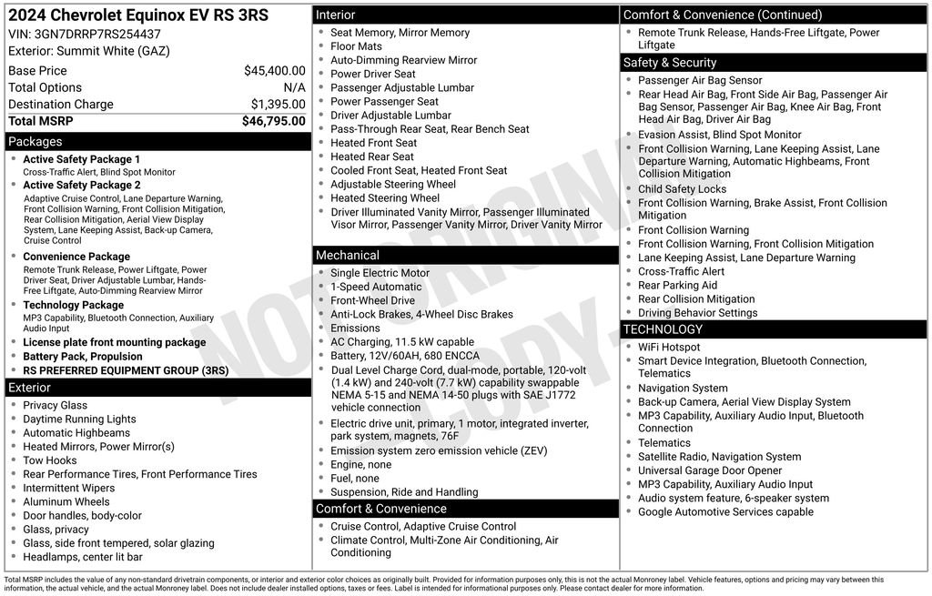 Used 2024 Chevrolet Equinox EV RS image 37