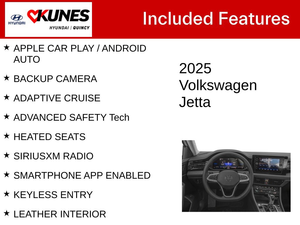 Used 2025 Volkswagen Jetta SE FWD image 2